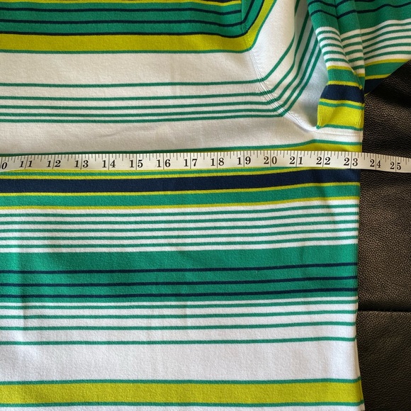 100% cotton Liz Claiborne striped boatneck knit top, Size 1X EUC - Picture 10 of 10